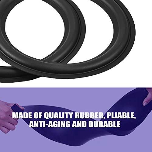 PUSOKEI Rubber Speaker Edges- Repair Edge Replacement for Speakers,142mm Inside Diameter, 152mm Convex Inside Diameter, 178mm Convex Outside Diameter, Speaker Surround Rubber 2
