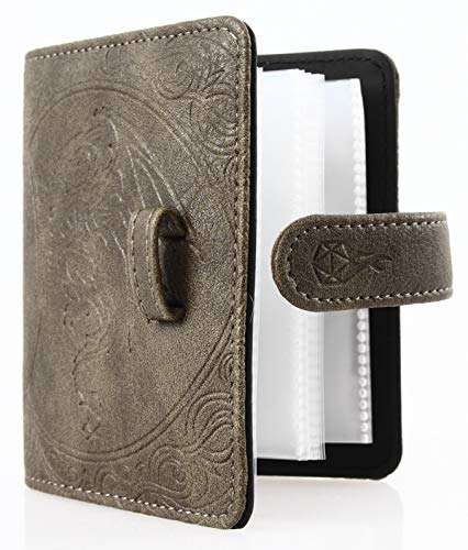 Forged Dice Co. Spellbook of Incantations (Dragon Edition) Spellbook Card Holder & Deck of Dry Erase Cards with Velvet Storage Bag - Storage for D&D Spell Book Monster Magic Item Cards 3