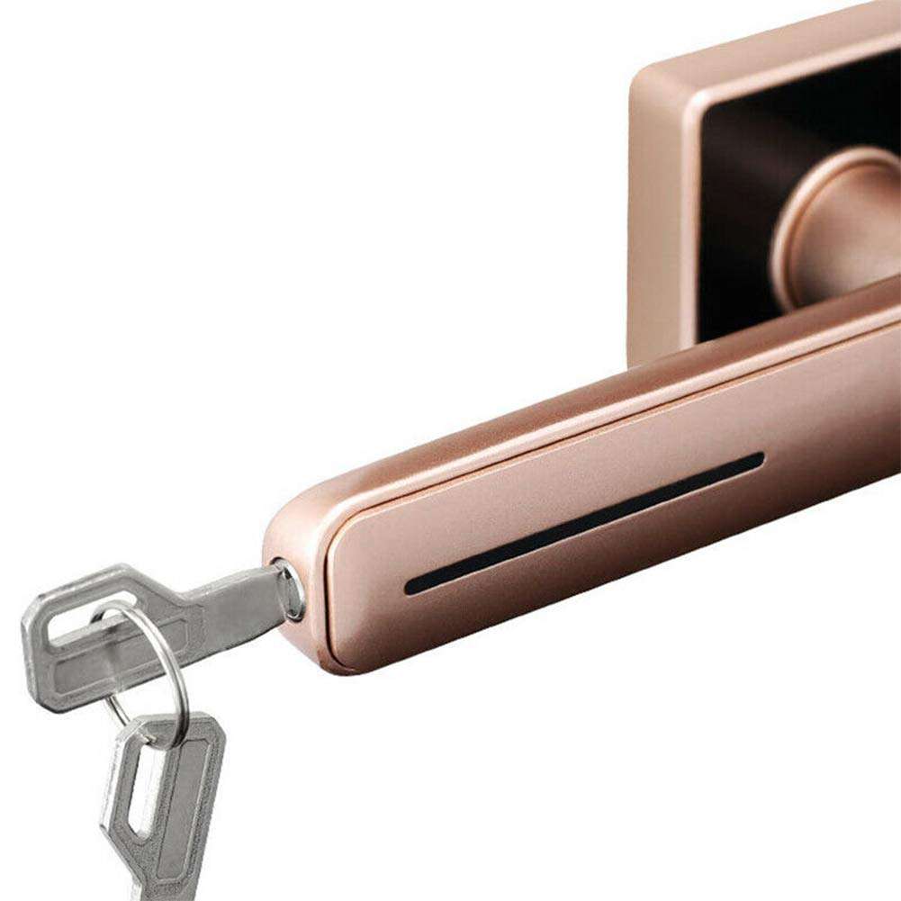 KOET Electronic Biometric Fingerprint Door Lock, Keyless Entry Door Lock Deadbolt for Bedroom Front Door - Built-in Rechargeable Battery - Black/Gold 3