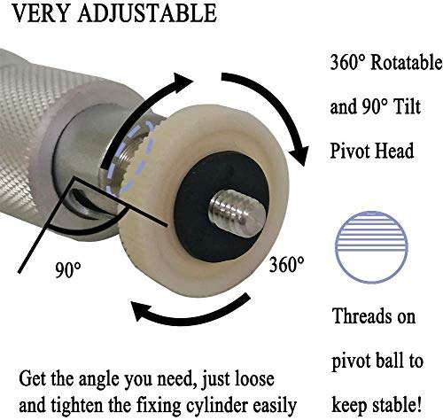 Universal Projector Mount Projector Ceiling/Wall Mount 12-17 inch Adjustable Height 360° Rotation Stainless Aluminium Alloy Cable Management Also as Mini Projector CCTV DVR Camera Mount 2