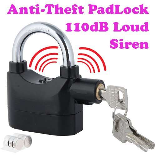 Gadget Hero's Anti Theft Motion Sensor Alarm Lock. Security Smart Padlock Siren for Home Office Bike Bicycle Shop 3
