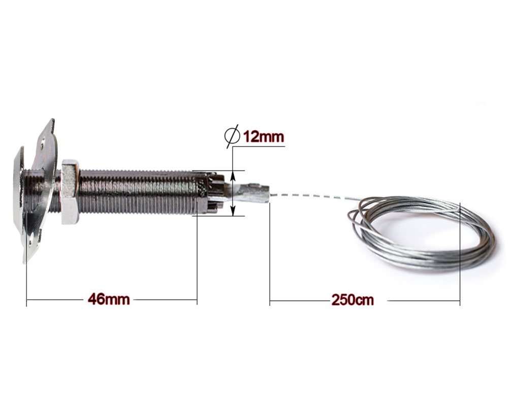 Garage door release key, garage door lock, emergency key release, release lock with stainless steel plate and chrome spiral nails 3
