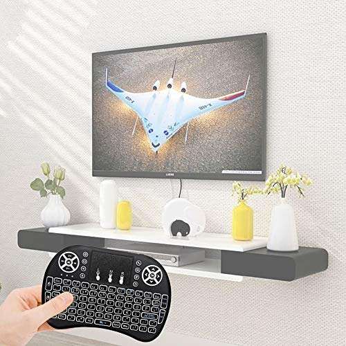 BIFANS 2.4G Mini Wireless Keyboard with Touchpad Mouse, Upgraded Multi BRG Backlight Memory, Portable Wireless Keyboard with USB Receiver Remote Control for Android Smart TV Box Pad Windows Mac 6