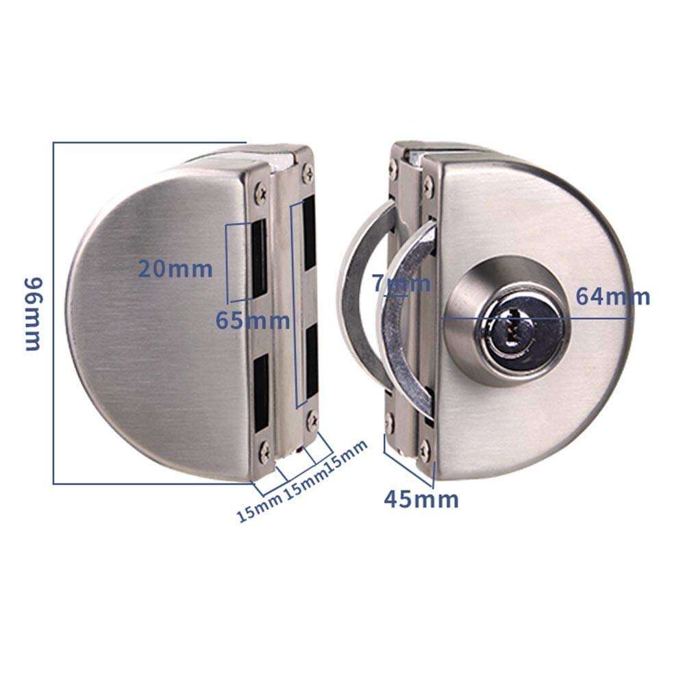 NUZAMAS Double Glass Door Lock 304 Stainless Steel, Both Sides Open Frameless Door Hasps for 10-12mm Thickness Glass, Home Office Hotel Furniture Hardware 5