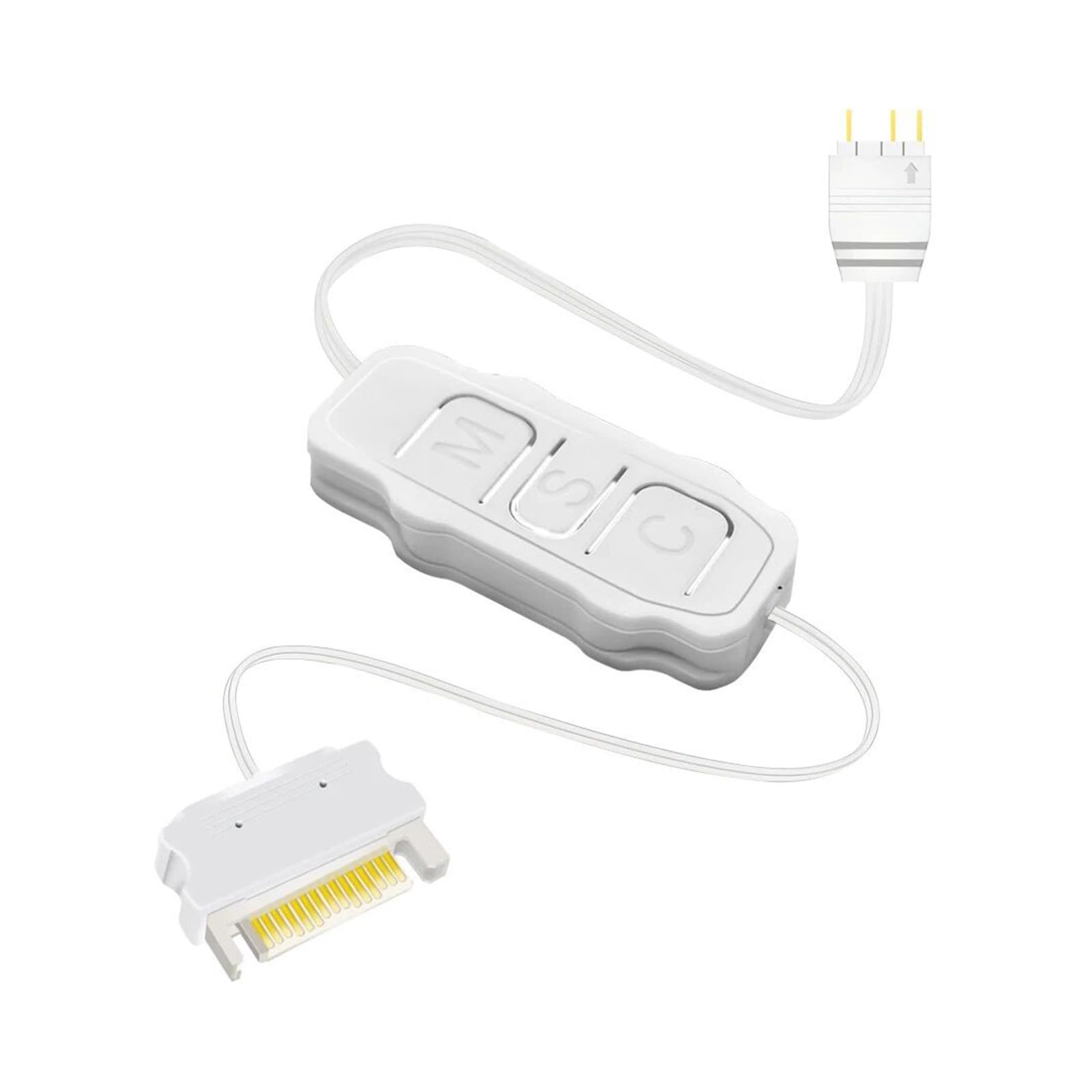 Moynagh 5V 3Pin to ARGB Desktop Computer Controllers Fan LED Lighting Water Cooling RGB Remote Controllers Cable 1