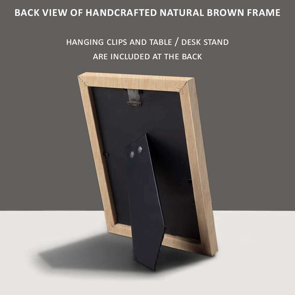 ArtzFolio Lotus Position Meditation Paper Poster Natural Brown Frame | Top Acrylic Glass 9 x 13 inch (23 x 33 cms) 6