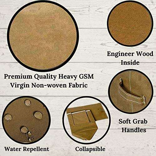 ARVANA Kurtis Organizer for Wardrobe/Closet Storage Box and Clothing Organiser for Women/Girls Clothes, Non - Woven - Set of 2, Beige 2