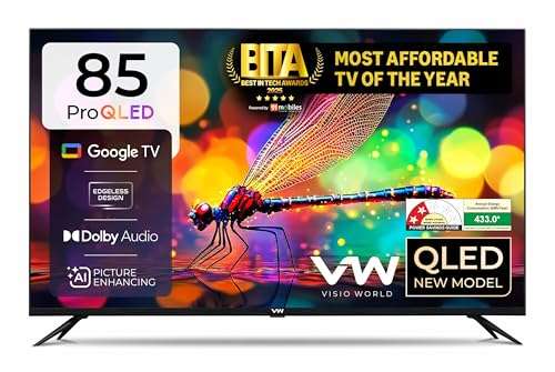VW 215 cm (85 inches) Pro Series 4K Ultra HD Smart QLED Google TV VW85GQ1 1