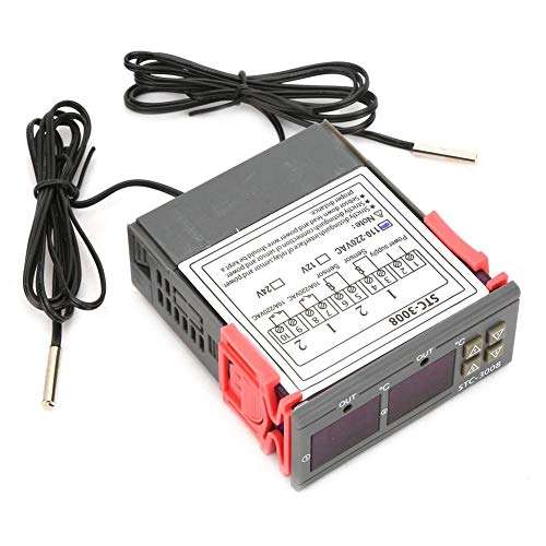 Valentine's Day Carnival Digital Thermostat,STC-3008 Dual Display Dual NTC Probe Sensor Digital Temperature Thermostat Controller(110-220VAC) 2