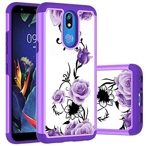 K40 Case,Xpression Plus/Solo/Harmony 3 X4 2019, Yuanming Dual Layer TPU & Hard Back Cover Bumper Protective Shock-Absorption & Skid-Proof Anti-Scratch Hybrid Case for K12 (Purple) 1
