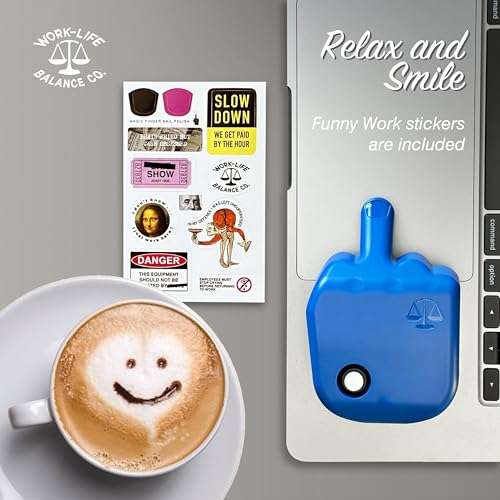 Laptop Trackpad Jiggler -AA Battery Lasts 6 Months -Undetectable -Cordless Mouse Jiggler -Does Not Work on DeII -Keeps Touchpad Active, Laptop Awake -Mechanical Mouse Mover -ON/Off Switch (Blue) 4