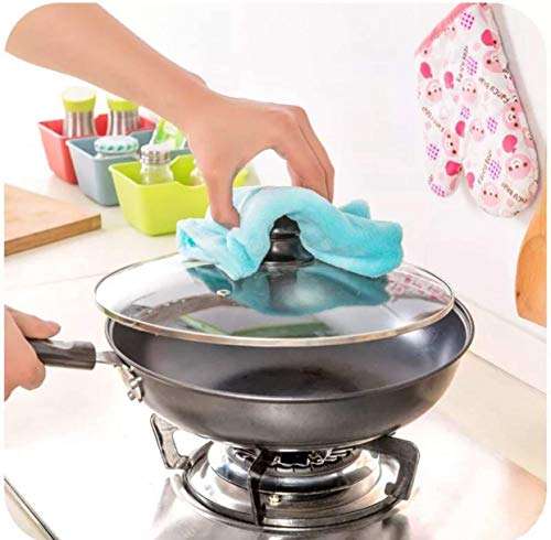 Riftree Micro Fiber Cotton Multipurpose use wash Basin/Kitchen Hanging Towels Pack of 6 pcs 4