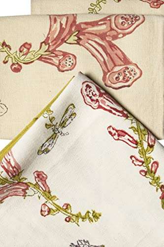 CONTRAST LIVING Chetan Hand Block Printed Kitchen Towel/Dish Towel/Hand Towel Multi Color Set of 3 Pcs 2