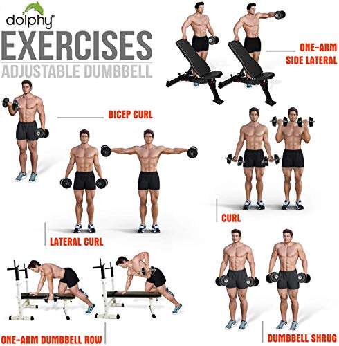 Dolphy Chrome Iron Adjustable Fitness Dumbbell Set for Home Gym (20 Kg) 4