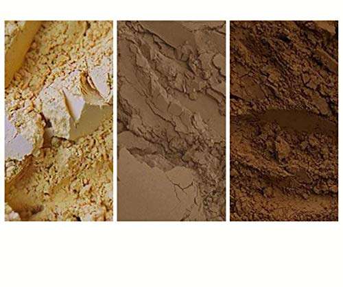 The Earth Tone Collection - 3 Pack Natural Mineral Pigment Pack (150 ml|5OZ EA): Light Yellow Ochre France | Natural Umber CPR | Burnt Umber France 1
