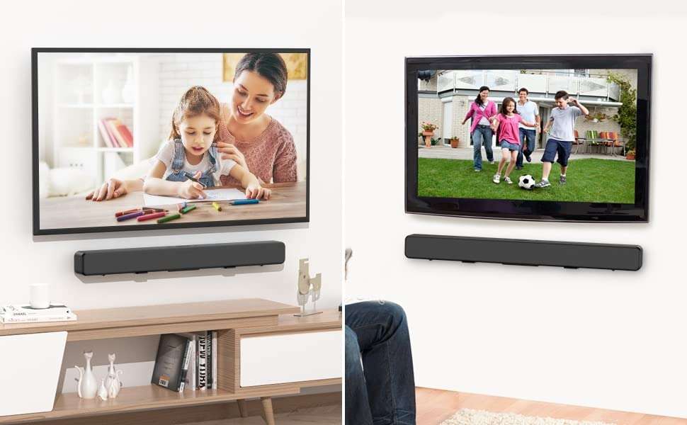 HomeMount Universal Soundbar Wall Mount - Adjustable Sound bar Mounts Mounting Shelf Stand Bracket for Fire TV/Samsung/TCL Channel Home Theater/LG/Vizio/Polk Audio/Klipsch/Insignia/JBL/Sony Sound Bars 5