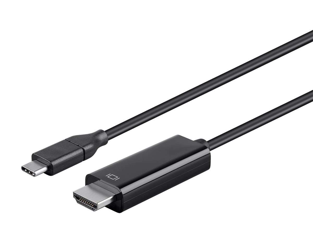 Monoprice USB C to HDMI 3.1 Cable - 5Gbps, 4K@30Hz, Type C, Mirror or Expand You PC Display, 3 Feet, Black 1