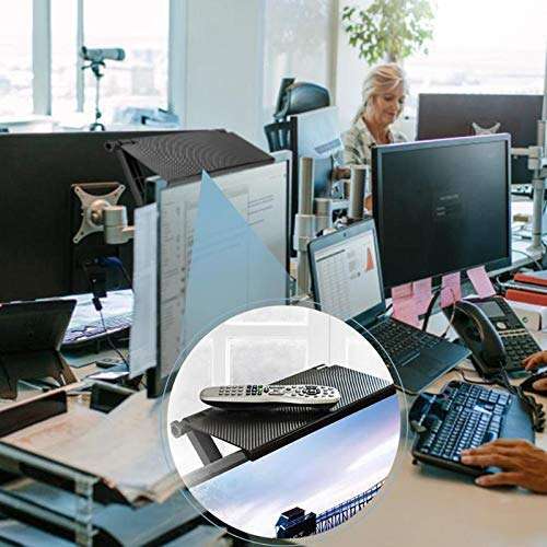 POPLEY TV Top Shelf Screen Shelf Adjustable Monitor Top Shelf TV Top Storage Bracket Computer Screen Shelf for Home Office (Black) 5