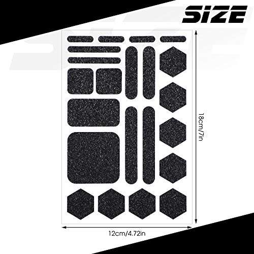 6 Pieces Grip Phone Stickers Non-Slip Cell Phone Grip Tape Rubber Textured Adhesive Traction Grip Decal Stickers for Phones Tablet Computer Gaming, Black and White 3