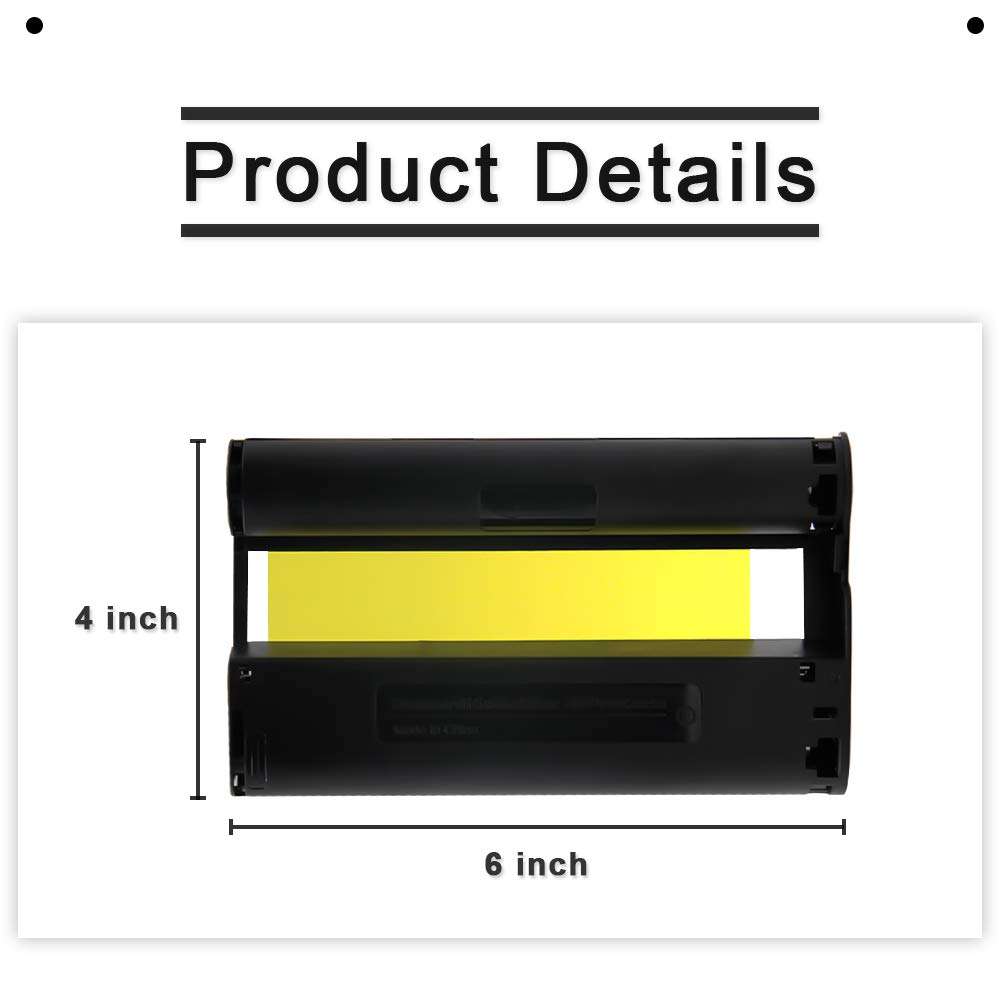 Pristar Compatible Ink Cartridges Replacement for KP-108IN KP108 2-Pack Color Ink Cassette for Canon Selphy CP1300 CP1500 CP1200 CP910 CP900 Wireless Compact Photo Printer 4 x 6 inch (Without Paper) 2