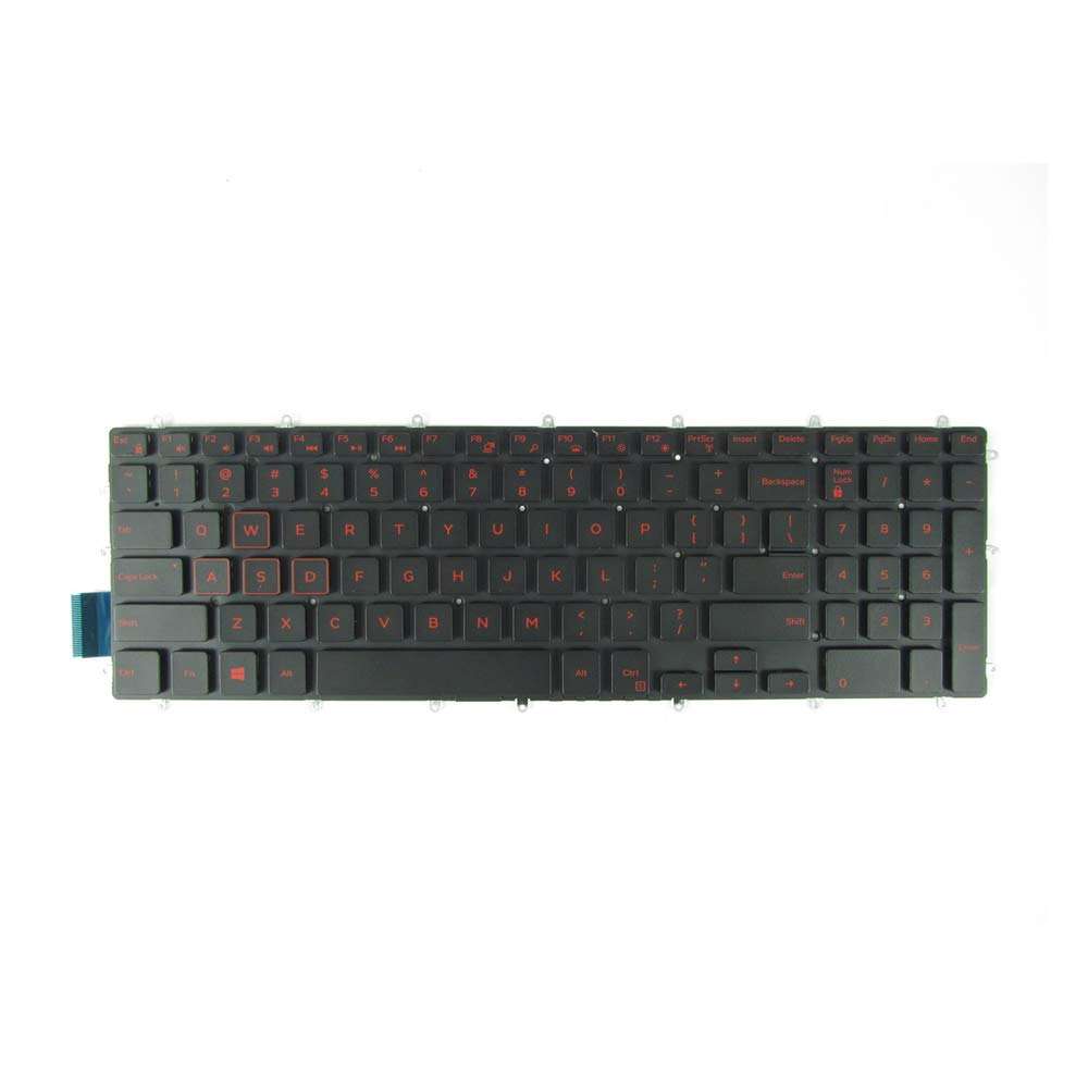 Abakoo New Keyboard Compatible with Dell Inspiron 15 5565 5567 17 5765 5767 P66F001 with Backlit No Frame Red US 1