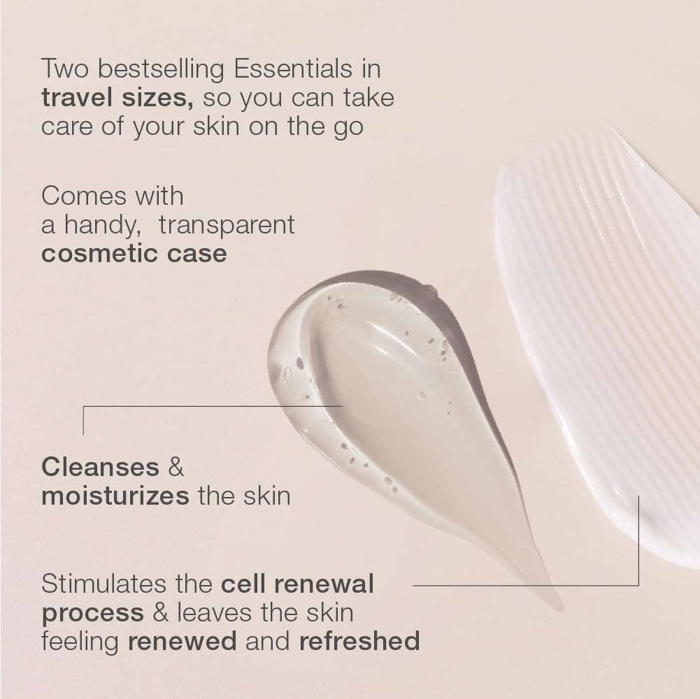 Skincode Destination Dream Skin Care Set | Purifying Cleansing Gel 75ml & 24h Cell Energizer Cream 30ml | Travel Essentials for Women | CM-Glucan, Pro-Vitamin B5 | Skincare Gift Set & Face Moisturizer 5