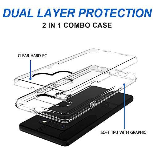 ANGIEHAIE Case for LG Stylo 6 Phone Cases - LG K71 Stylus/LM-Q730 Heavy Duty Slim Clear Case for LG Stylo 6 Dual Layer Shockproof Cell Phone Cover 4