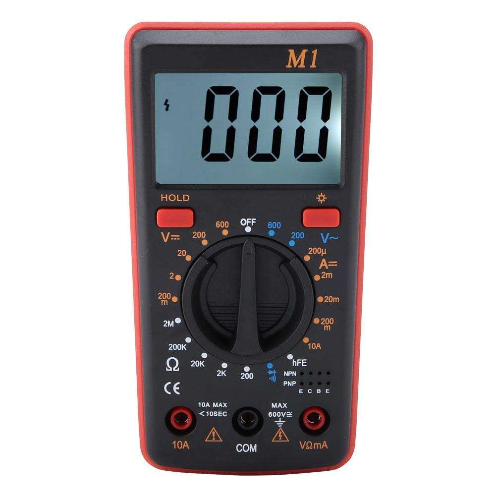 Valentine's Day Carnival DC/AC Voltage Current Resistance Digital Multimeter Tester 0℃-50℃ Home Measuring Tools with Backlight LCD Display(Red) 3