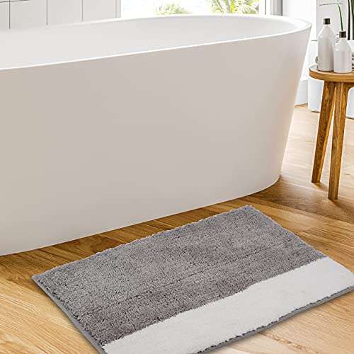 Lykke Decor Anti-Slip Bath Mat Microfiber Soft, Size 50 x 75 cm - Bathroom Rugs - Suitable for Kitchen, Bedroom and Bathroom, Dry Fast Water Absorbent & Machine-Washable - Set of 1 1