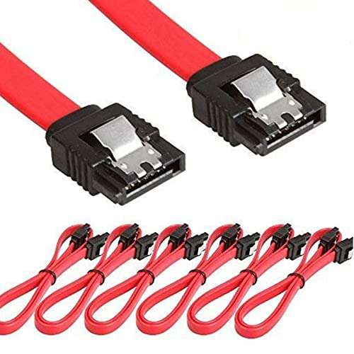 LINESO 6 Pack Straight SATA III Cable 6.0 Gbps 18 Inches (red) 1