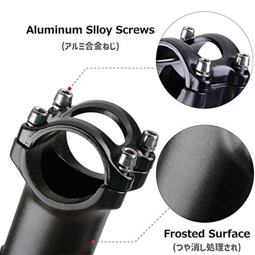 Azarxis 31.8mm Stem 60mm 70mm 80mm 90mm 0-7 Degree Bike Stem Mountain Bike Stem Short Handlebar Adjustable Stem for Bicycle, Road Bike, MTB, BMX, Fixie Gear, Cycling (31.8 x 80mm) 4