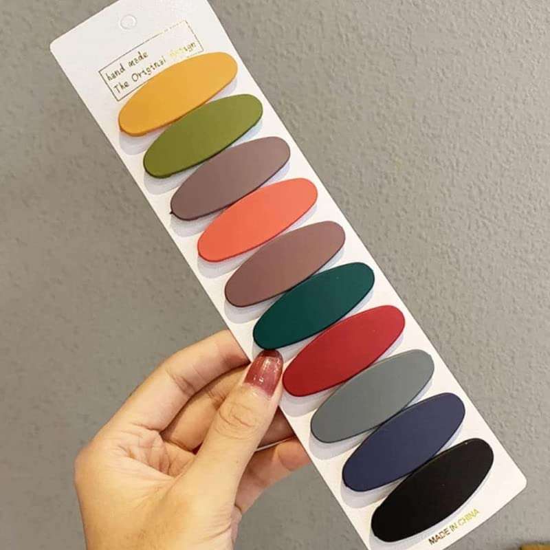 CHANDERKASH 40 Pcs/Set Simple Matte Finish Non-Slip Solid Daily Use Plastic & Metal Tic Tac Hair Clips 3