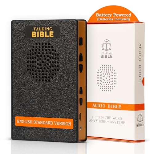 Talking Bible - Electronic Holy Bible Audio Player in English for Seniors, Kids and The Blind, Battery Powered, ESV (English Standard Version), Black 1
