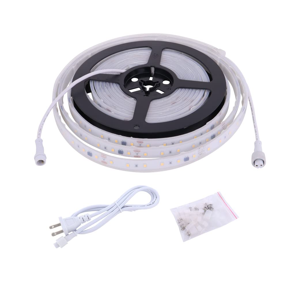 120V Dimmable LED Strip Light 2000K Amber Golden Light Color Hardwire 120 Volt LED String Light No Need LED Driver LED Cabinet Light Cove Flexible Tape Light Waterproof IP65 Accent Light 16.4 feet