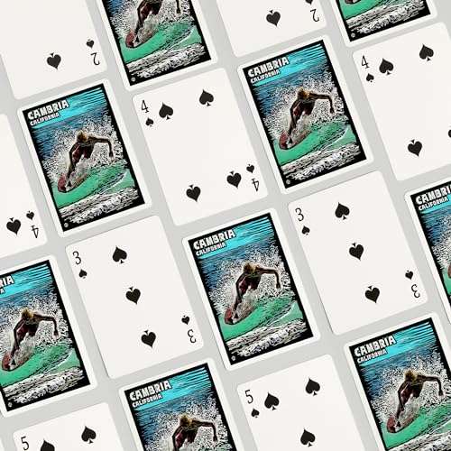 Lantern Press Cambria, California, Skimboard, Scratchboard (52 Playing Cards, Poker Size Card Deck with Jokers) 4