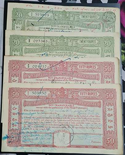 PHILAIMPEX Stamps Collection,British India 13 Different Post Office Cash Certificate,Very Very Rare 2