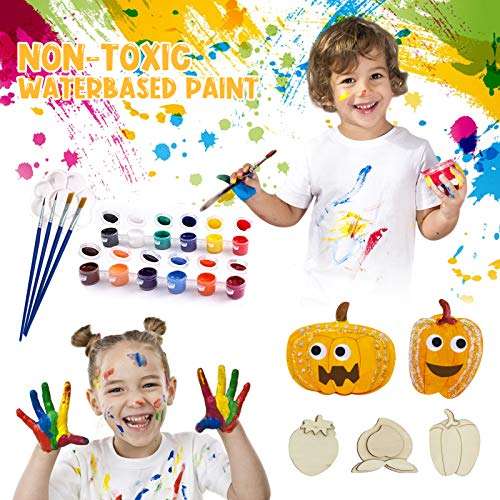 Paint and Decorate Your Own Wooden Magnet.22 Wood Painting Craft Kit and Art Set for Kids. Art and Craft Supplies Party Favors for Boys Girls Age 3 4 5 6 7, Family Activity Project Birthday Present 5