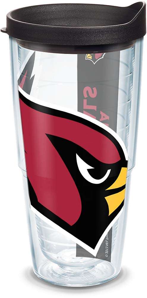 Tervis NFL Arizona Cardinals - Colossal Made in USA Double Walled Insulated Tumbler Travel Cup Keeps Drinks Cold & Hot, 24oz, Classic 1