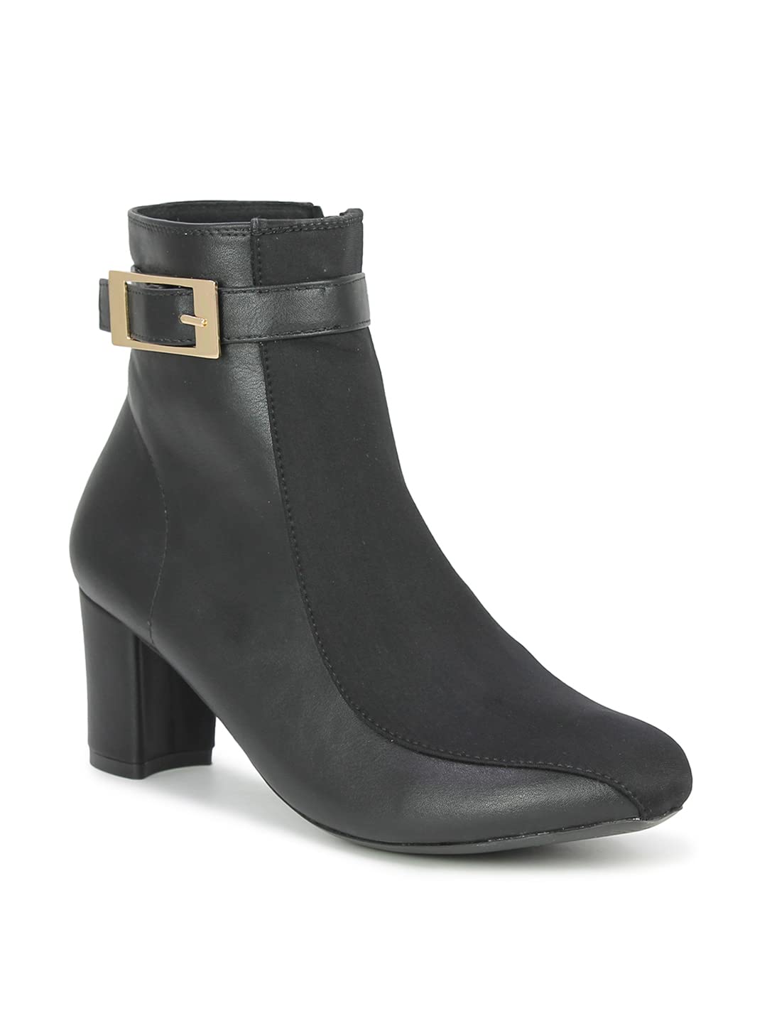 Inc.5 Women Black Block Heeled Regular Boots 1