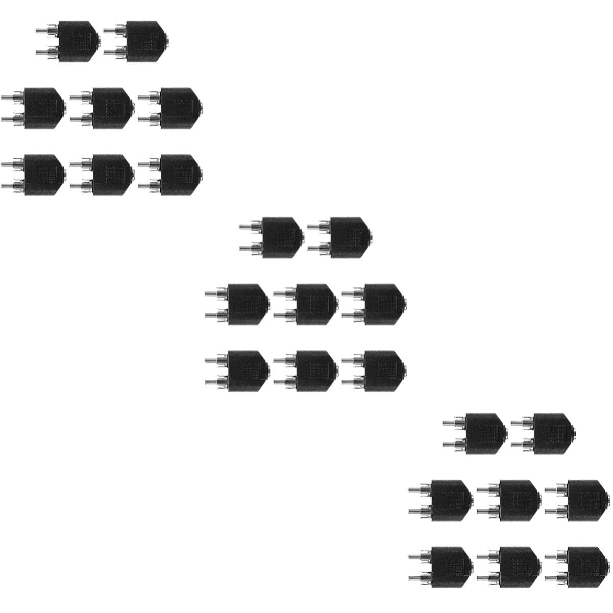 Housoutil 3sets Audio Converter Boom Fast Cables Headphones Coupler Wire Guitar Dual to Dual Cable Jack to USB C USB to Cable Mic Cable Power Headphone to Jack Adapter Cord Black Zinc 8pcs*3 1