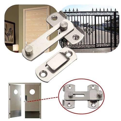 Polytree Door Security Latch Lock, Home Gate Safety Security Guard Stainless Steel Door Window Bolt Slide Lock 3