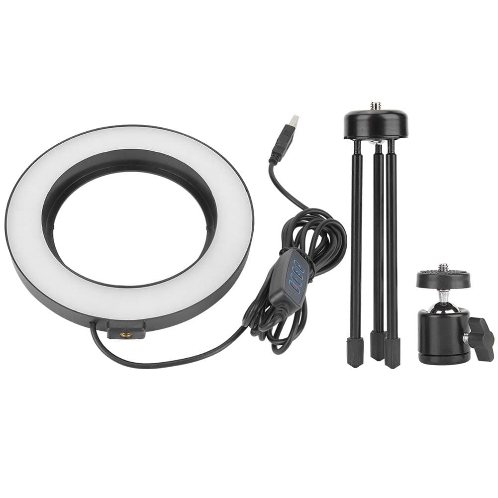 LED Ring Light, Selfie Ring Light with Tripod Stand Video Live Studio Dimmable Ring Light for Makeup/YouTube Video/Camera/Vlogging 4