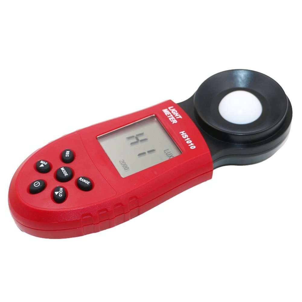 GS Portable HS1010 Light Meter Lux/FC Measure Tester 200,000 Lux Digital LCD Backlight Luxmeter Photometer Tester 2