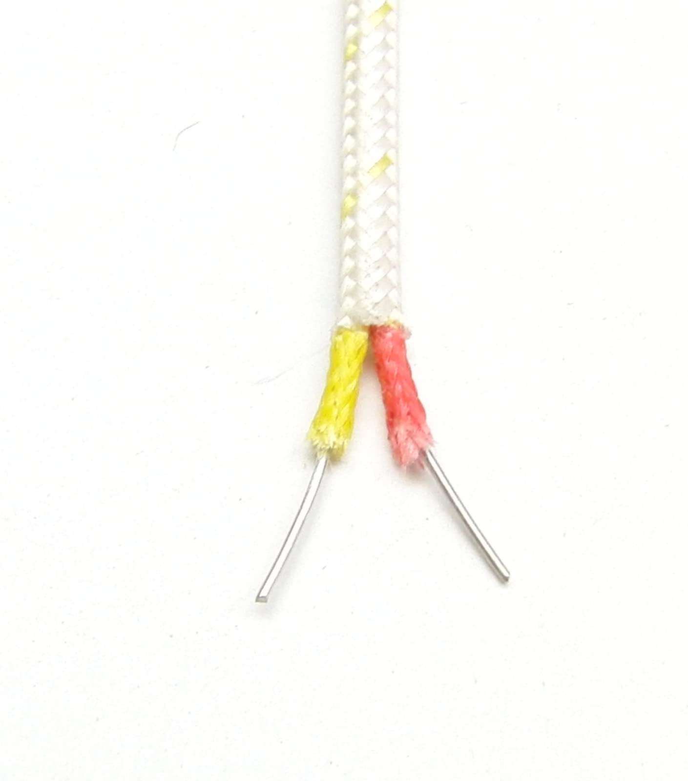 K-Type Thermocouple Wire AWG 24 Solid w. High Temperature Fiberglass Insulation up to 700 Degree C or 1300 F - 10 Yard roll 3