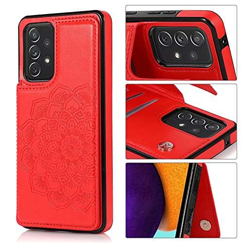 ACXLIFE Galaxy A52 5G Case A52 4G Card Holder Wallet Protective Cover with Card Slot and Slim Leather Case for Samsung A52 (Rose Gold) 3