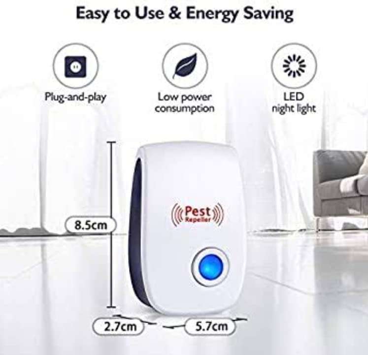 iGADG Ultrasonic Pest Repellent for Mosquitoes, Mice, Ants, Roaches, Spiders, Flies, Bugs - Pack of 4 4