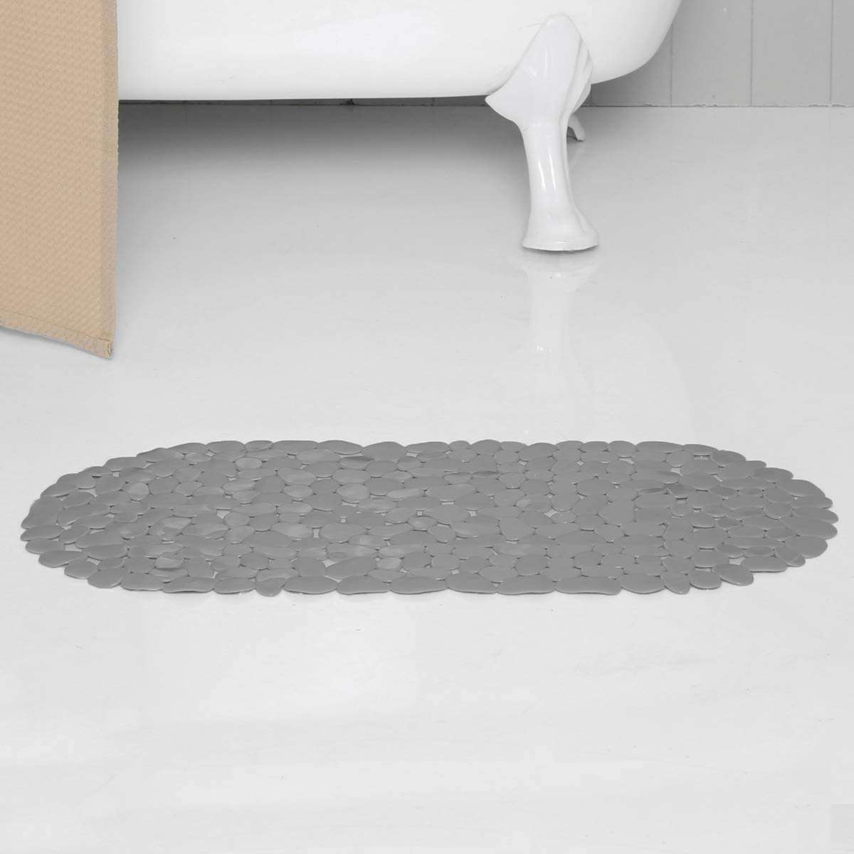 Home Centre Titania Pebble Bath Shower Mat, Grey, Standard 1