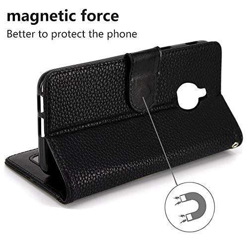 Leather Wallet Phone Case for Sony Xperia 10 Plus, LOKAKA Folding Flip Cases Protective Cover Strong Magnetic Closure with Card Slots Kickstand -Black 4