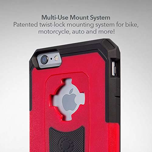 Rokform iPhone 6/6s PLUS Rugged Series Military Grade Magnetic Protective Phone Case with twist lock & universal magnetic car mount (Red) 302356 5