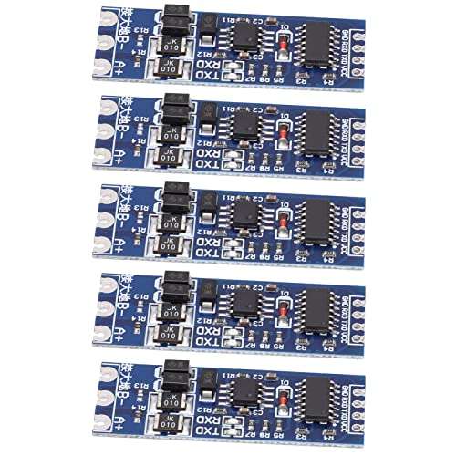TTL to RS485 Module,5 Pcs TTL to RS485 Converter Module 120Ou Matching Resistance ABS Strong Anti Interference Lightning Protection TTL to RS485 Adapter Board ‑40°C to 85°C 6